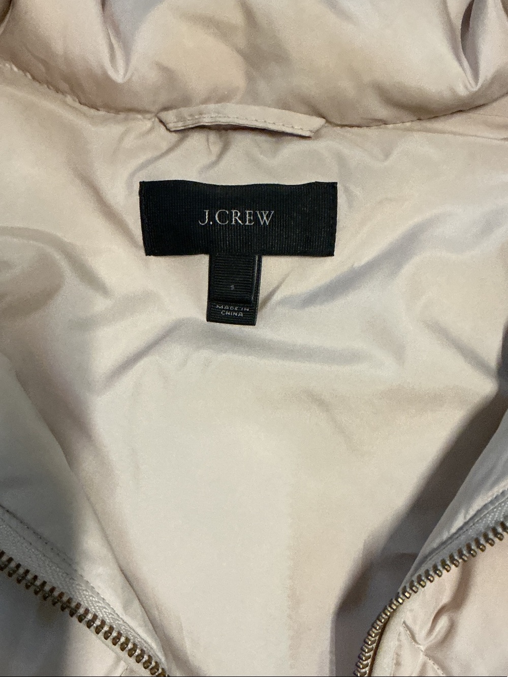 J. Crew Cream Quilted Puffer Vest - Picture 2 of 3